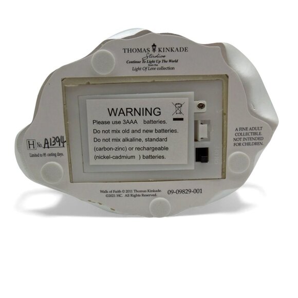 THOMAS KINKADE Light Of Love Angel Figurine with Illuminated Stars and Memorial - Picture 10 of 11